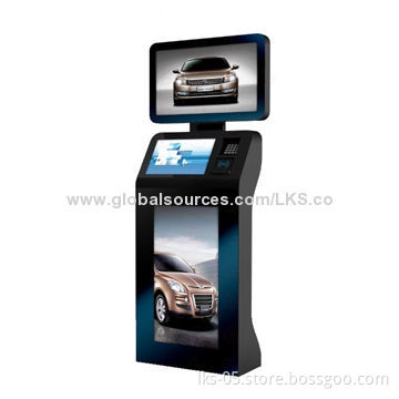 Dual-screen Kiosk, Futuristic Robot with RFID Card Reader and EPP for Community Parking Management